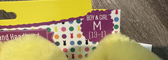 Peeps Slippers and Headband Yellow Soft Material Youth Size 13/1 Unisex