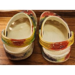 Crocs Classic Tie Dye Clogs Rainbow Multi Color Unisex Kids Juniors Size J3