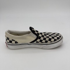 VANS Slip On Checkerboard Canvas Loafers Kids Size US 1.5 Black White