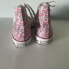 Converse Chuck Taylor All Star Junior 4 Hi Top Red Logo Print Unisex