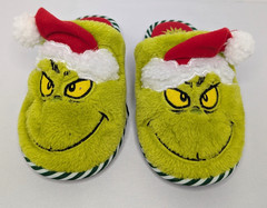 Dr. Seuss Grinch Christmas Santa Hat Green Children’s Slippers Size M 13-1