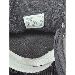 Vans Low Top Canvas Skate Black Sneakers White Laces Unisex Yth US Sz5/EUR 36.5