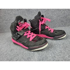 Jordan Flight 45 High Black Pink Kids Sneakers 524864-008 Size 6.5Y
