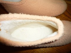 Inside & Outside Fleece Slipper Booties with Rubber Soles Youth Size 5