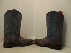 MACIE BEAN Tuitti Fruitti Leather Square Toe Cowboy Boots Youth Size 3 Sty 9087