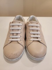 Dolce & Gabbana beige leather logo trainers size 32EUR/kids‘ 1US