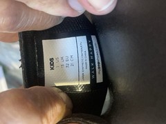 Vtg 2000s Kids Black “ POP” Slides Size 1