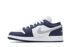 Air Jordan 1 Low GS ‚Midnight Navy Wolf Grey‘ 553560-141