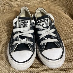 Converse All Stars Canvas Classic Black Lo Top Youth Kids Size 12