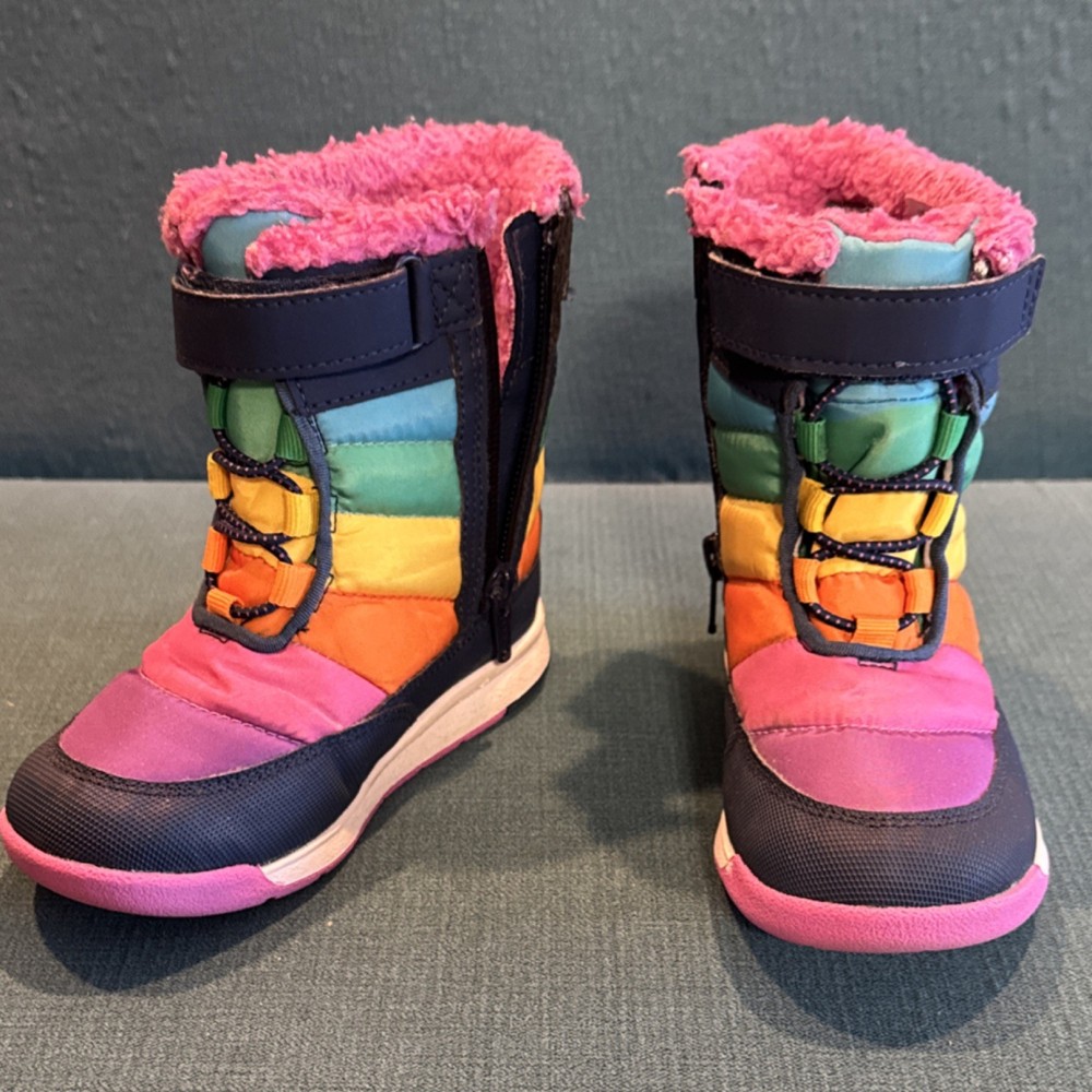 Merrell Alpine Puffer Jr Kids Snow Boots Waterproof Insulated Faux Fur US 9M