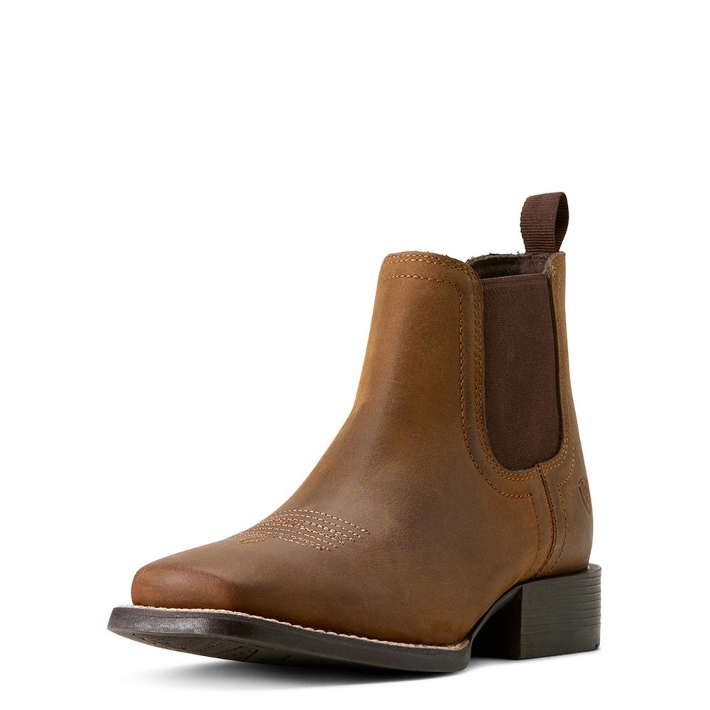 Ariat Kid’s Boots – Booker Chelsea – Distressed Brown 63824