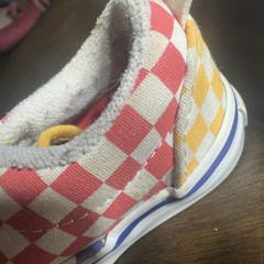 Vans Old Skool Checkerboard Toddler Size 4 Multicolor Red Blue Yellow Shoes