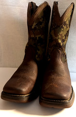 Durango Rebel Green Digi Camo Square Toe Western Boots DDB0353 Youth 4- W 5.5