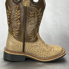 Cody James Gator Print Western Boot Tan Youth Size 9 *LEFT ONLY* Cowboy 43871