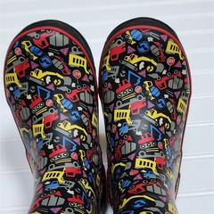 Bogs Construction Vehicle Print Rain Boots Size 2 Big Kids