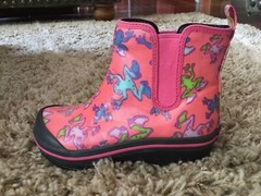 Dansko Kids Vicki Coated Canvas Boot, Pink Frog Size 29/11.5 – 12