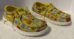 Hey Dude Wally Y Spongebob Silly Faces Yellow Shoes Size US: J4 EU: 36