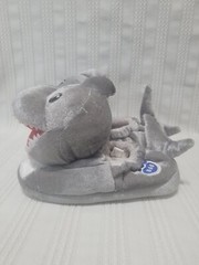 Build A Bear Shark Slippers Gray Unisex Youth Size 10-11 Small Embroidered Eyes