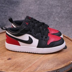 Nike Air Jordan 1 Low Bred Toe 2.0 PS Kids Size 2.5Y EasyOn Shoes DR9748-161