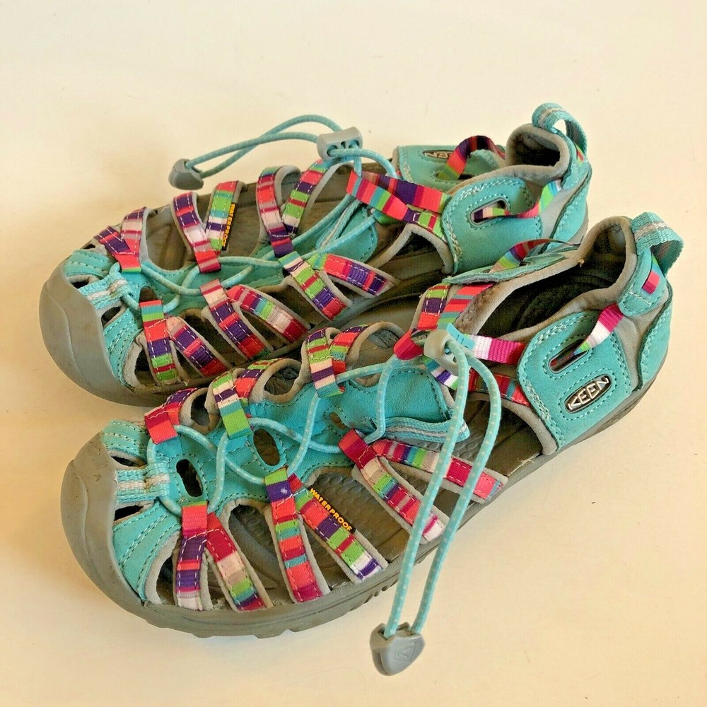 Keen Whisper Waterproof Turquoise Strips Hiking Sandals Womens Size 5 EU 37