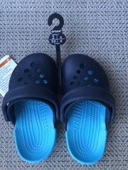 Crocs Toddler Electro Clogs Navy Blue Slip On Size 6