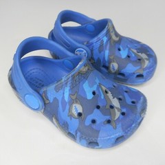 Crocs Unisex Size C 5 Blue Camo Clogs Sandals Toddler Kids Shoes