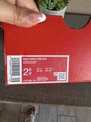Nike Dunk Low (PS) Black/White Low Top Leather Sneakers 2.5Y CW1588-100
