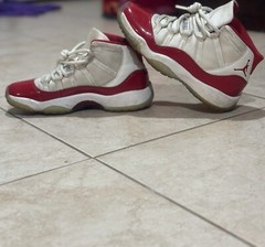 Size 6Y – Nike GS Air Jordan 11 Retro Cherry 378038-116 Red White Shoes Sneakers