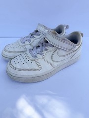 Nike Court Borough Low 2 White/White Sneakers. Kids 12C DV5457-106 Hook And Loop