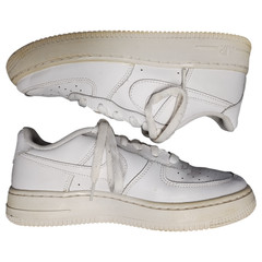 Nike Air Force 1 Platform Sneakers Youth US 5 White Athletic Lace Up 314192-117
