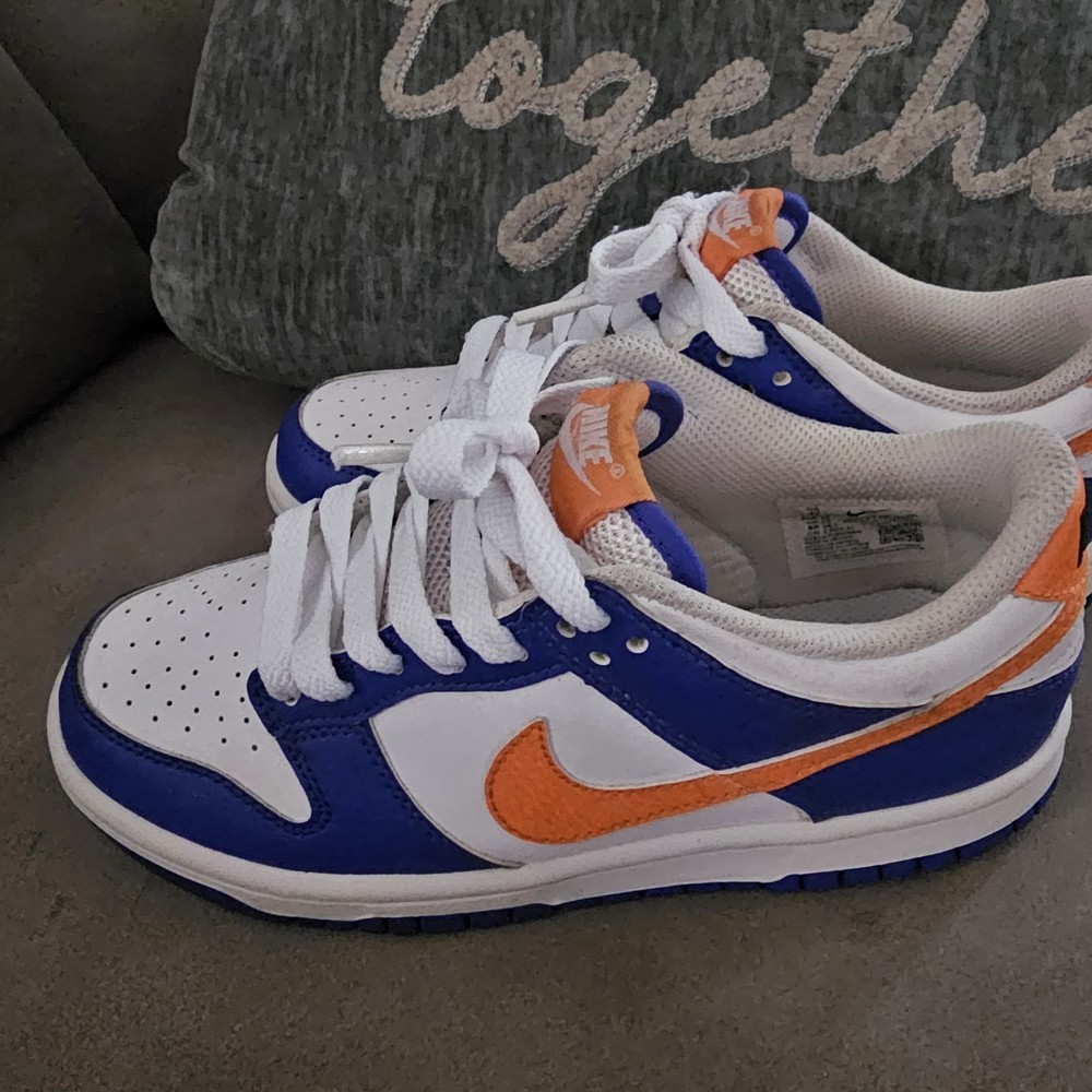Nike Dunk Low ‚University Blue‘ sneakers with white, blue, orange #basketball