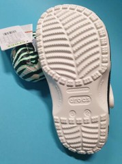 Ron English & Crocs. Party Animals. kids clogs. Size 33-34 zebra white. 5 jibbits.