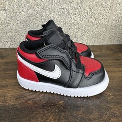 New Nike Air Jordan 1 Low ALT (TD) WHITE-BLACK-GYM RED CI3436-066 Size 4C