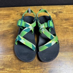 Chaco Z/1 Ecotread Green Geometric Polyester Sport Sandal Kids Size 4