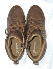 Cat & Jack Brown High Top Sneakers Lace Up Zipper Unisex Kids Size 5