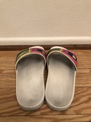 Champion IPO Slides Sandals White/Pink/Yellow Youth 7