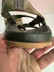 Chaco Ecotread Youth Kids Sandal Size 4 Green Beige Brown Adjustable Straps