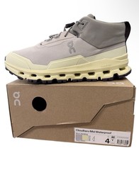On Cloudhero Mid Waterproof Silver Seedling Youth Size 4Y Kids Running Shoes