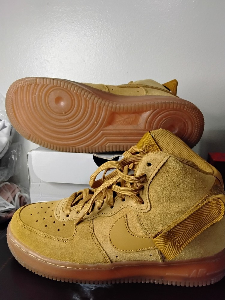 Nike Air Force 1 High LV8 3 (GS) Wheat/Wheat-Gum Light Brown SZ 7Y [CK0262-700]