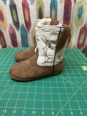Youth Wooly Cowboy Boot Slippers – Montana Cowboy Kickers – Size S/M 12-13 & 1-2
