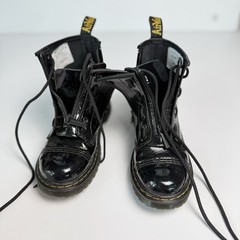 Dr. Martens Sinclair Bex Patent Leather Boots Black Youth US Size 2