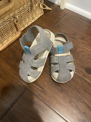 Reef Little Water Gray Beach Sandals Toddler 7 Hook Loop Fisherman Unisex