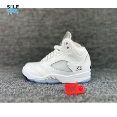 Air Jordan 5 Retro White Metallic PS Preschool Shoes HQ7979-103