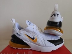 Nike Air Max 270 Gs White-University Gold Sz 6Y [FJ4590-100]