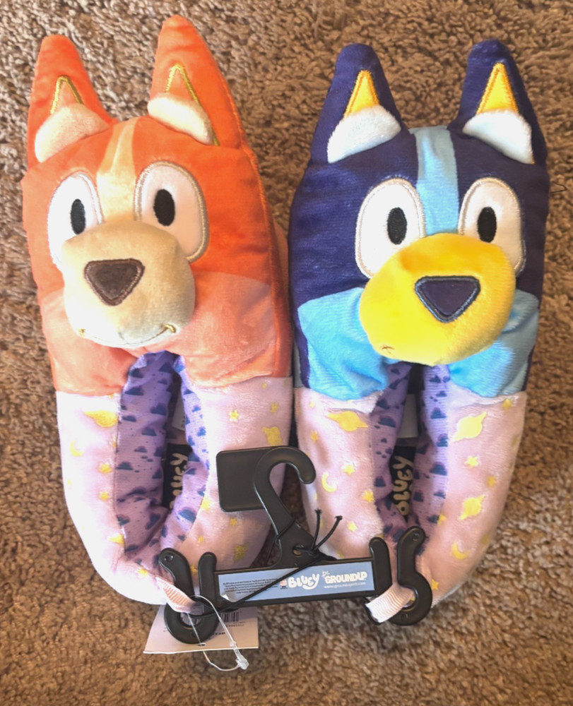 Bluey Slippers Slip On Rubber Sole Size Kids 11 12