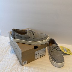 TOMS Youth Culver Drizzle Gray Textured Chambray Slip On Shoe Size Y 1.5 Easter