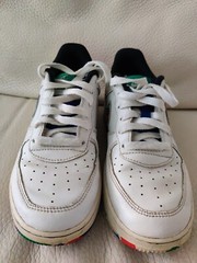 Nike Air Force 1 sz 2.5y Low White Hyper Crayon blue black red CU4634-100