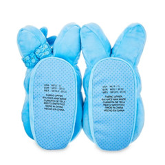 Peeps Slippers Easter Peep Slipper Blue Slipper with Wrist Bunny Plush Slipper