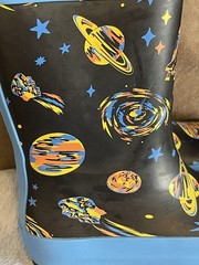 Cat & Jack Unisex Kids Size 6 Rainboots Space