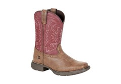 Durango Kid’s Lil‘ Rodeo Briar Brown & Brick Red Western Boot – DBT0222TS